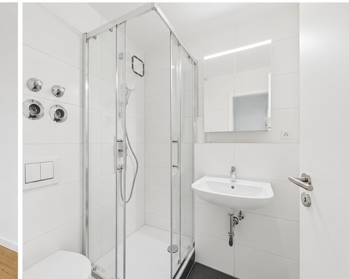 Badezimmer mit Dusche